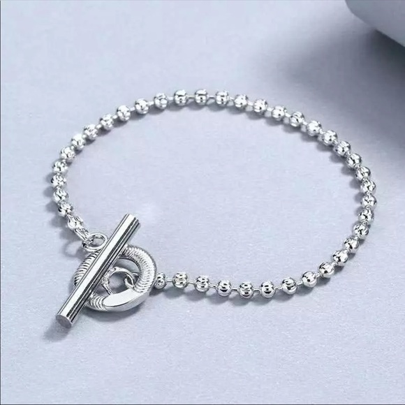 Jewelry - Sterling Silver Plated Beads Bracelet